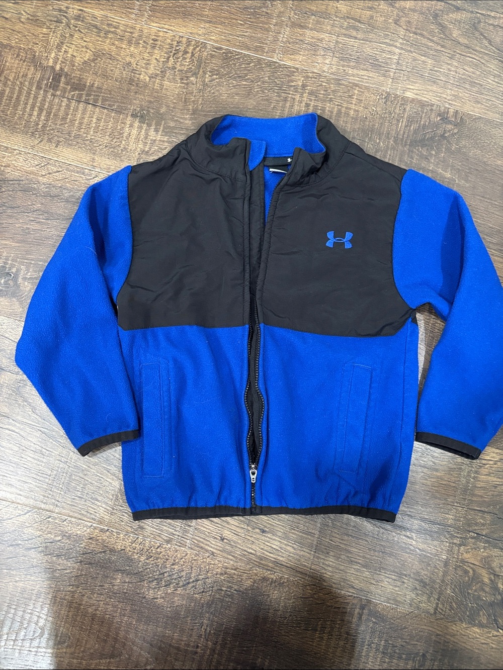 Under Armour Royal Blue and Black Fleece boys Zip Jacket